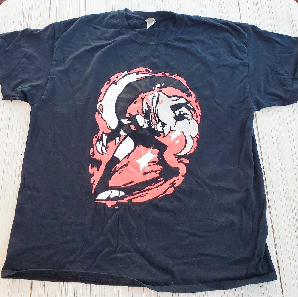 Luna from Helluva Boss black graphic tee